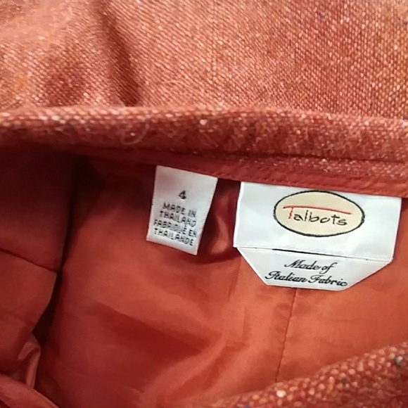 TALBOTS Flared Tulip Rust Skirt Size 4 - Picture 5 of 9